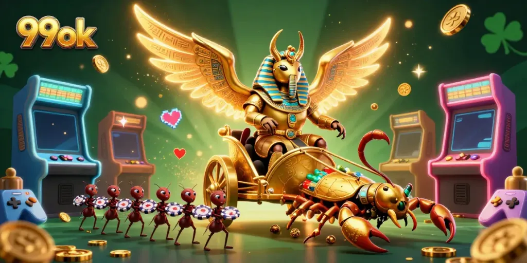 Experience thrilling gaming action at 99ok with vibrant visuals and stunning 3D characters.