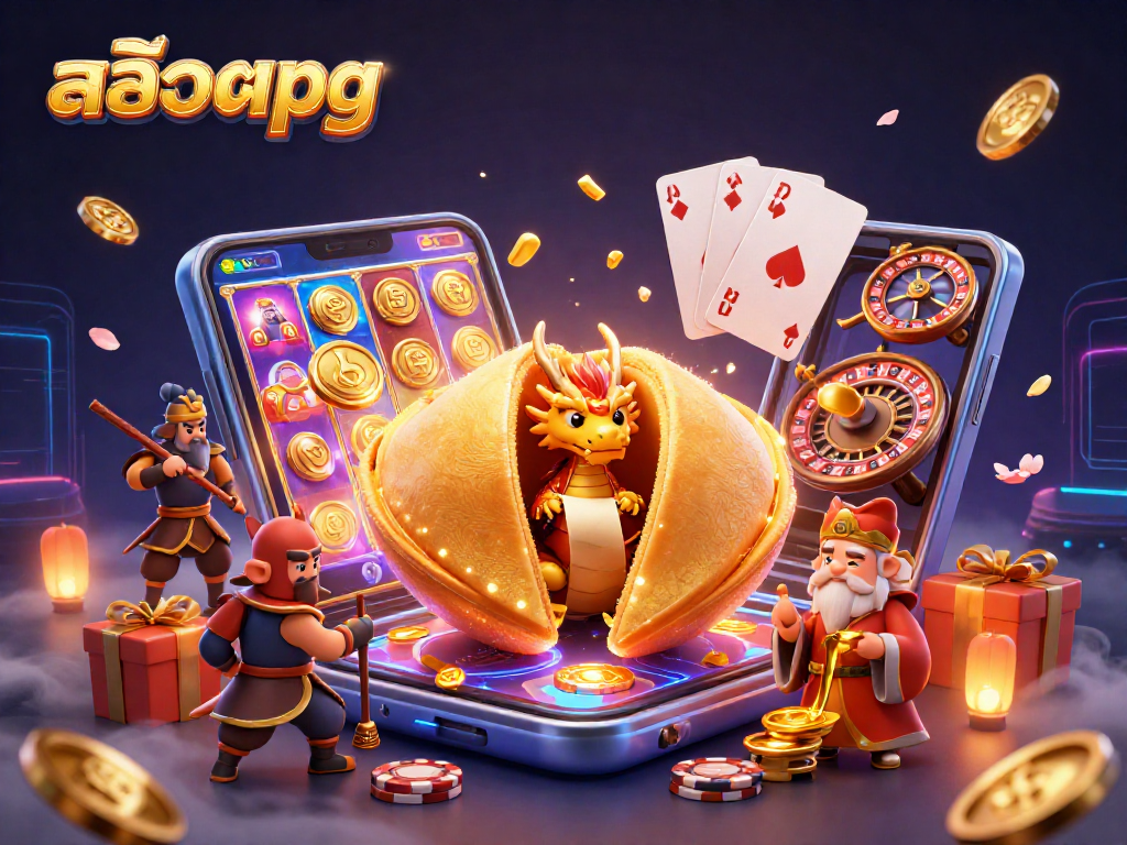 Engage in exciting slot gameplay with สล็อตpg in this vibrant 3D-inspired casino scene.