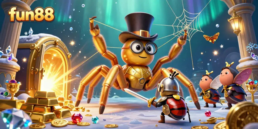 Experience thrills with fun88 in a magical casino scene featuring unique characters.