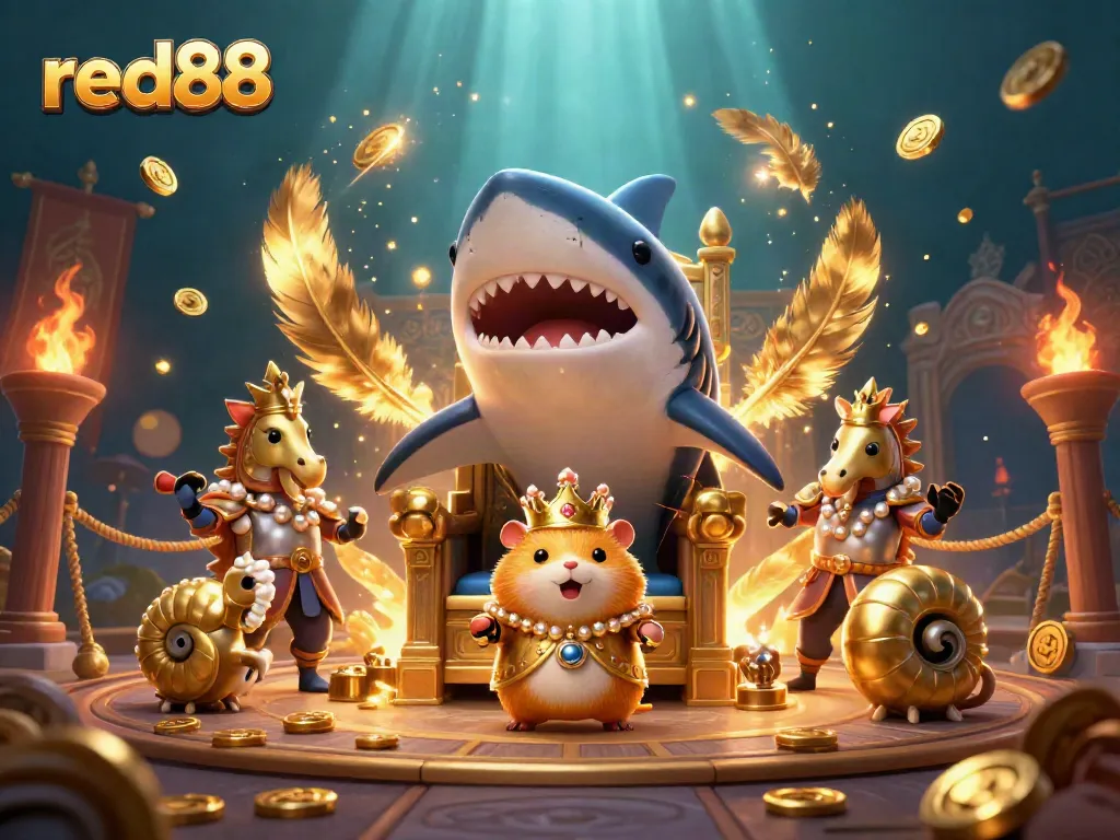Experience thrilling roulette action at red88 with an enchanting hamster king surrounded by sea guardians.