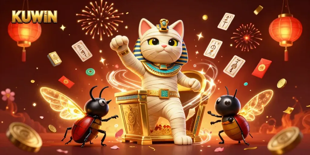 Experience thrilling adventures at KUWIN, where vibrant casino elements come alive in a festive atmosphere.