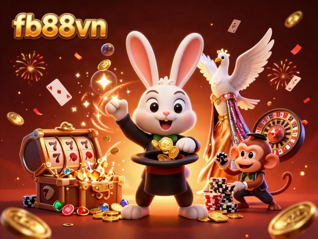 Experience thrilling gaming with fb88vn's exciting characters, celebrating big wins and magical moments.