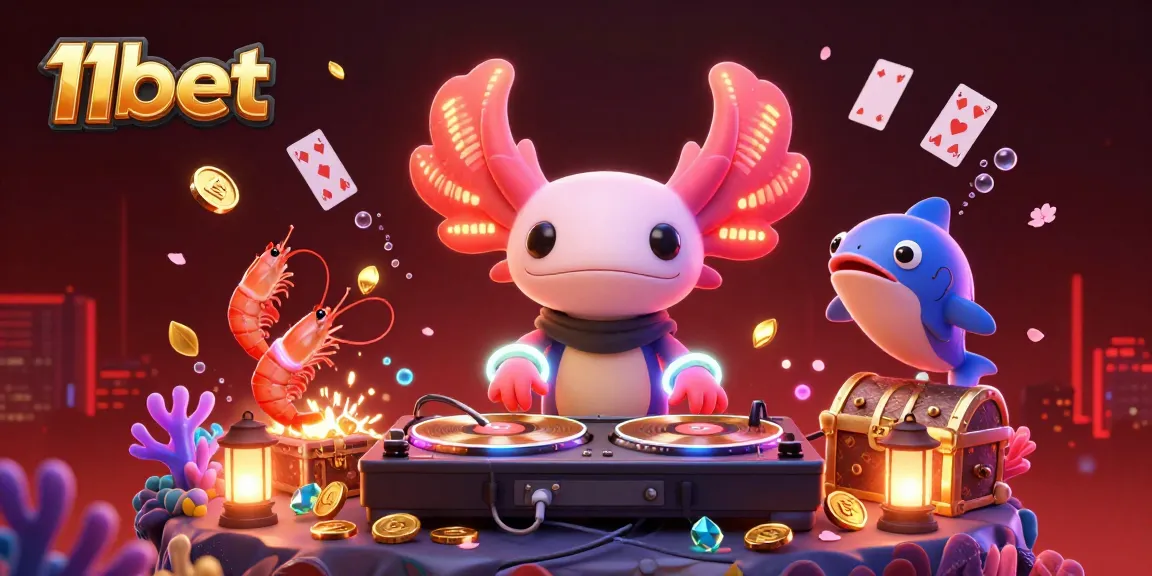 Join the fun at 11bet with dynamic casino illustrations emitting excitement and lively energy.