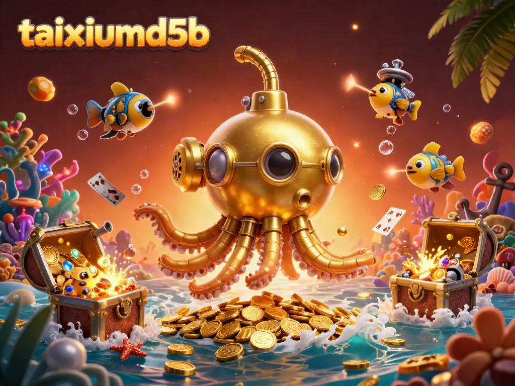 Experience the excitement of taixiumd5b with dynamic golden kraken and colorful underwater treasures.