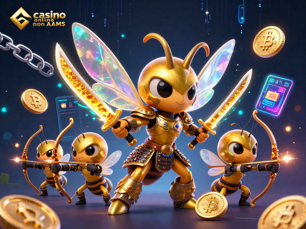 Gioca nei casino online non AAMS con simboli vivaci e elementi digitali intriganti.