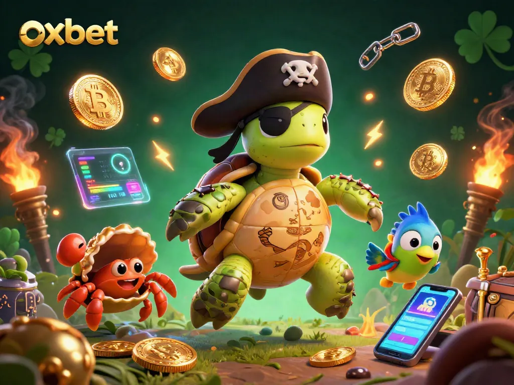 Join in on thrilling gaming moments with oxbet's vibrant 3D pirate-themed casino scene.