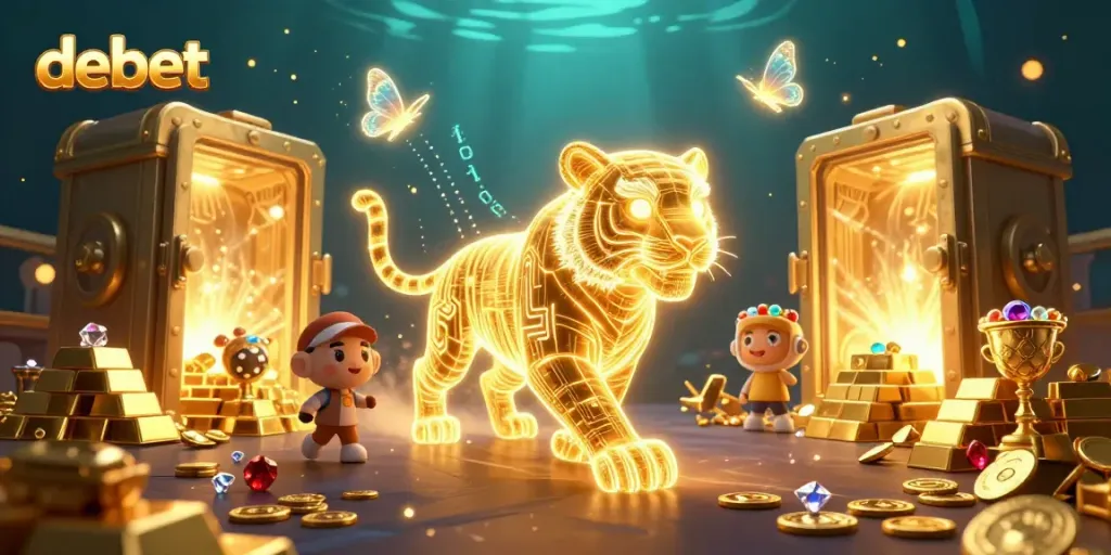 Experience the debet online casino world with vibrant, dynamic characters and elements.