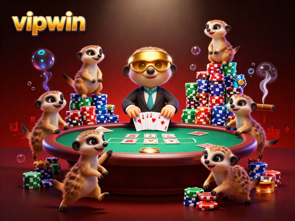 Experience a vibrant casino operation run by meerkats at vipwin with engaging gameplay elements.
