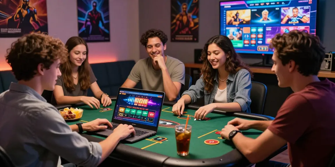Giocatori felici mentre interagiscono con casinò online non AAMS durante una serata di gioco.